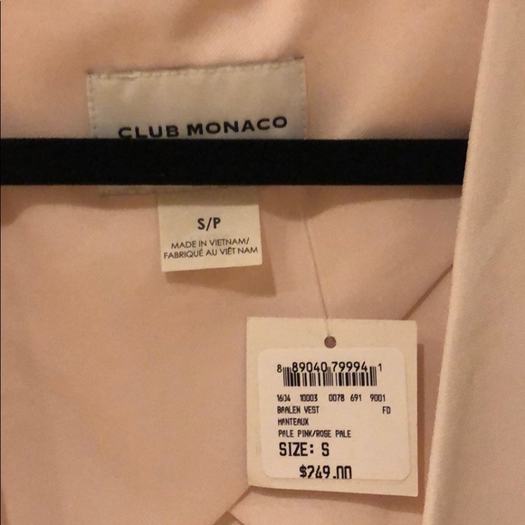 Club Monaco Baalen Pleat Back Vest - Pale Pink - Picture 3 of 4